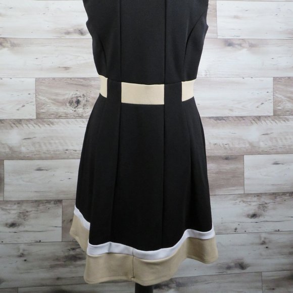 ENFOCUS* Women's Sleeveless Ballet Neck Pullover Pleated Midi Dress~ Size 8P - Picture 4 of 13